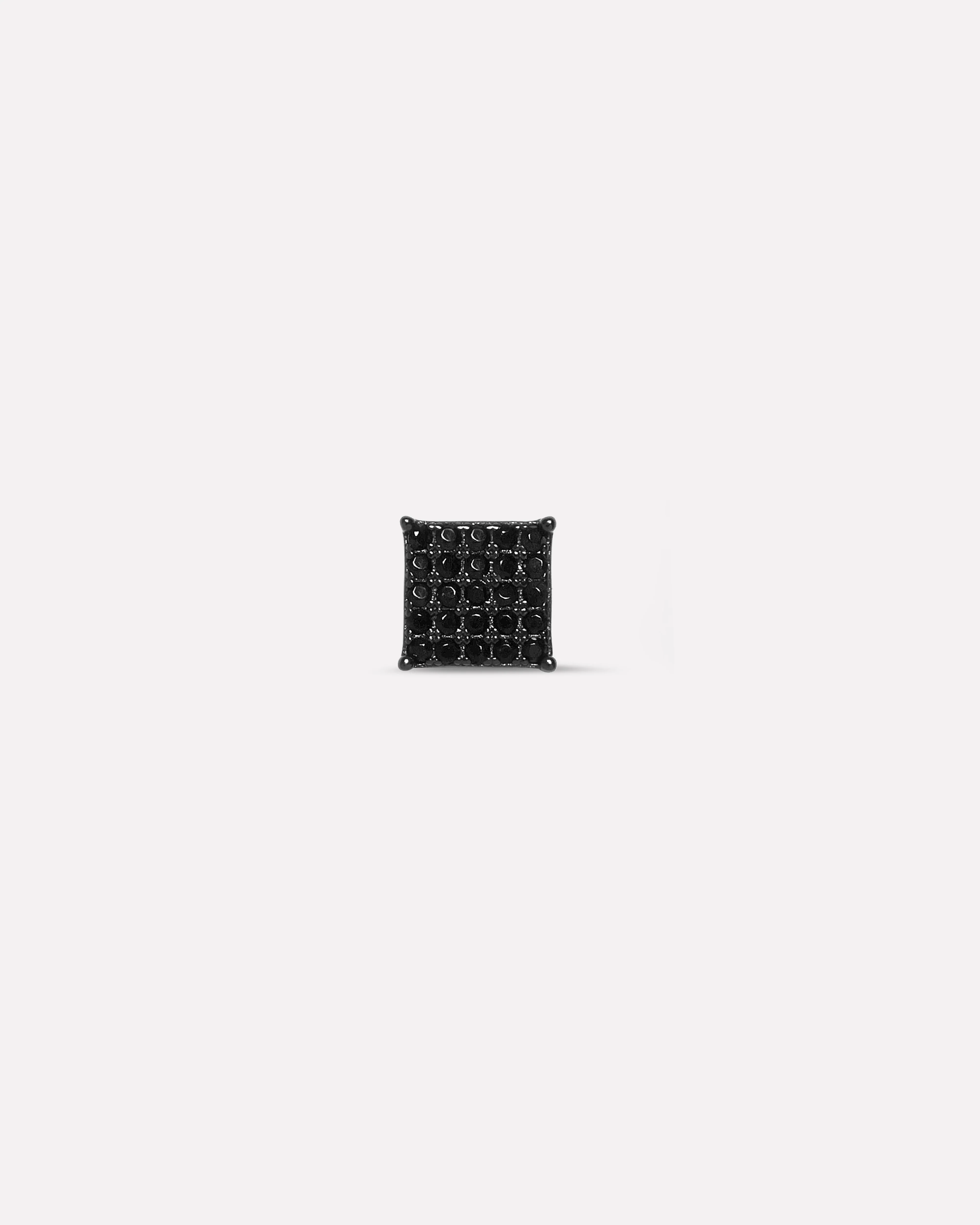 Square Zirconia Black Edition Stud Earrings For Men's - Image 3