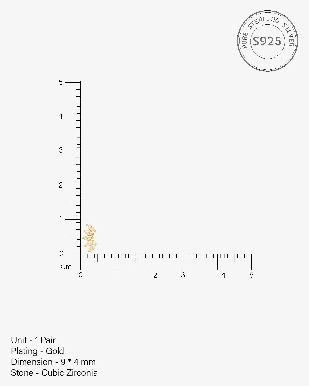 Baguette Stone Crown Stud Earrings - Image 5