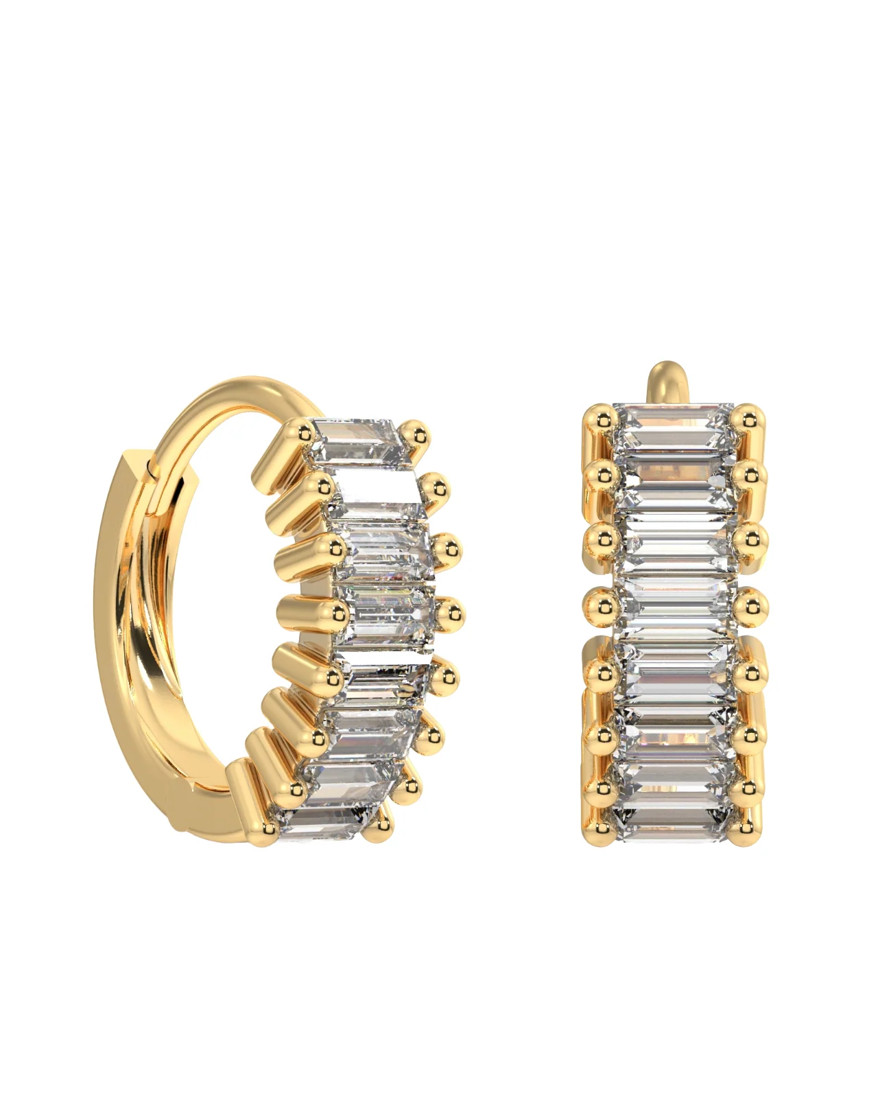 Baguette Hoop Earrings - Image 7