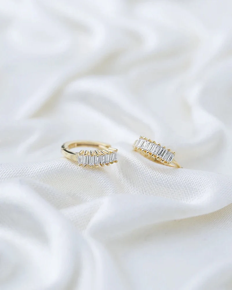 Baguette Hoop Earrings - Image 8