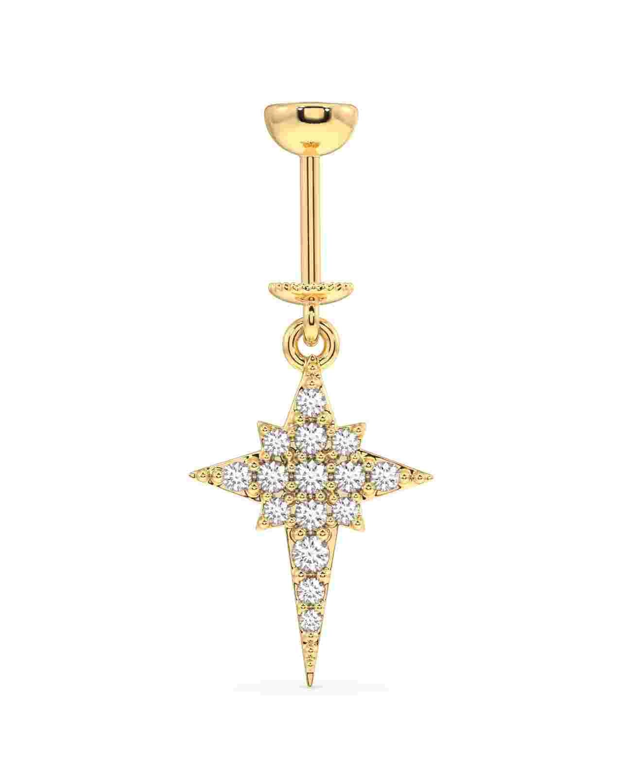 Elongated Star Helix Hanging Earrings - Image 3