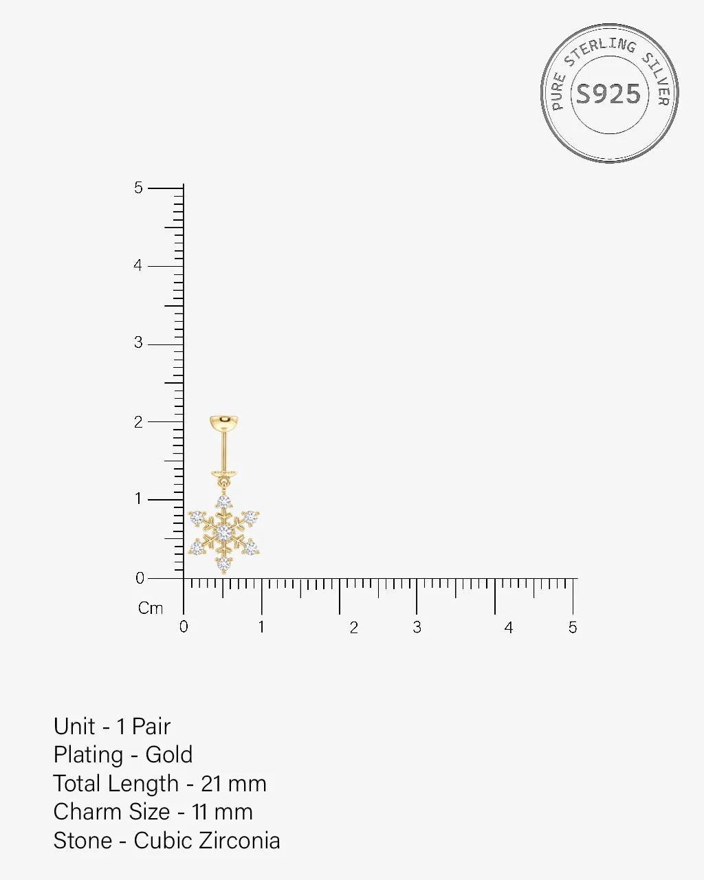 'Ice On Ear' Snowflake Screw Helix Hanging Earrings - Image 6