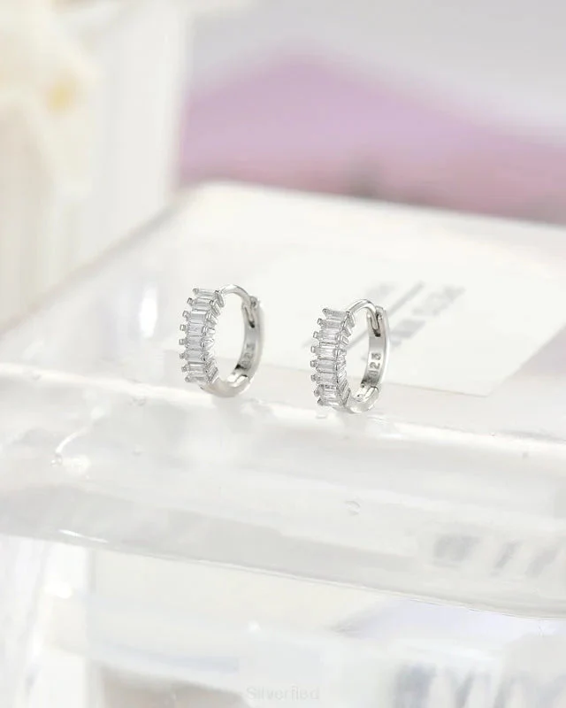 Baguette Hoop Earrings - Image 8