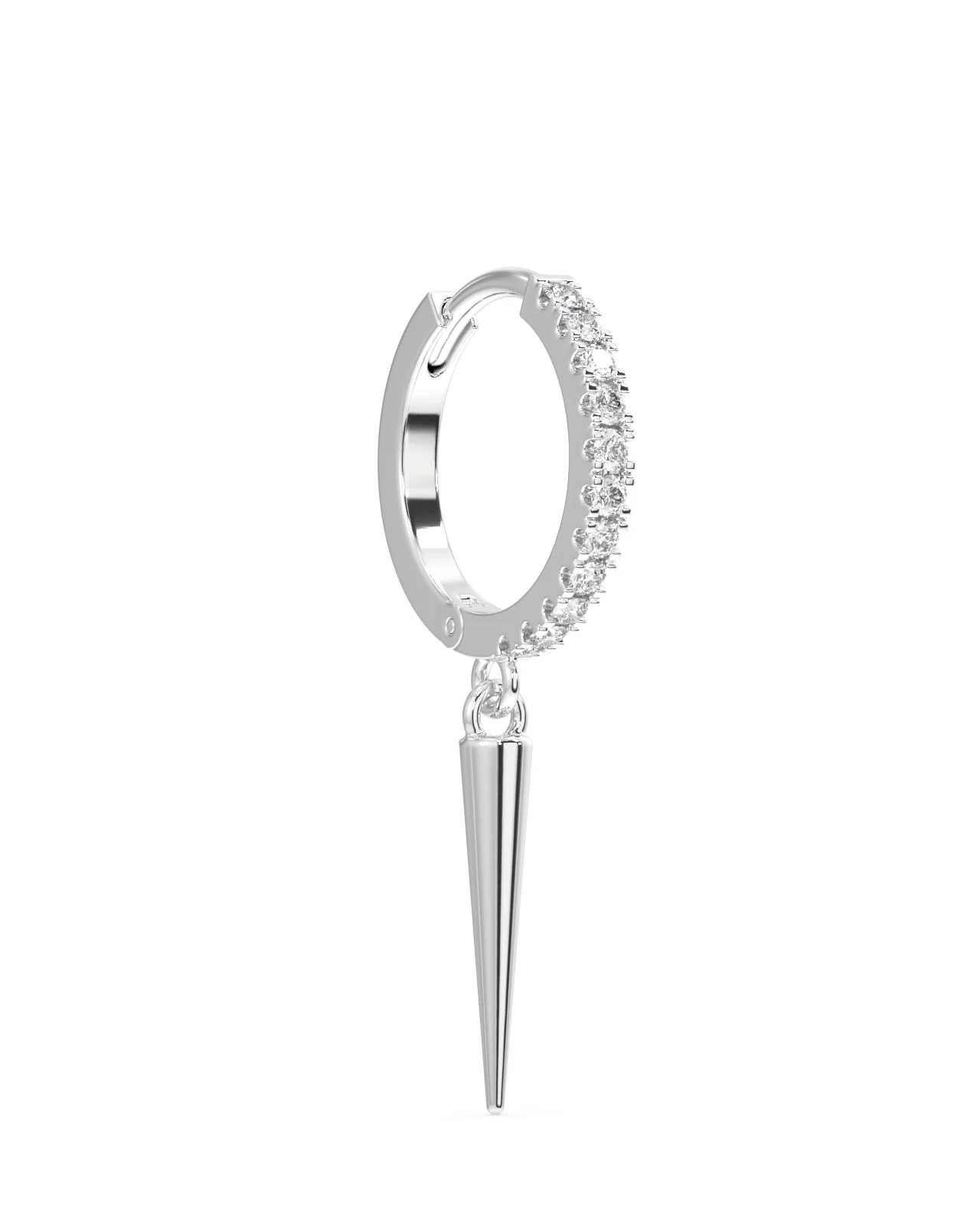 Bar Charm Hoop Earrings - Image 3