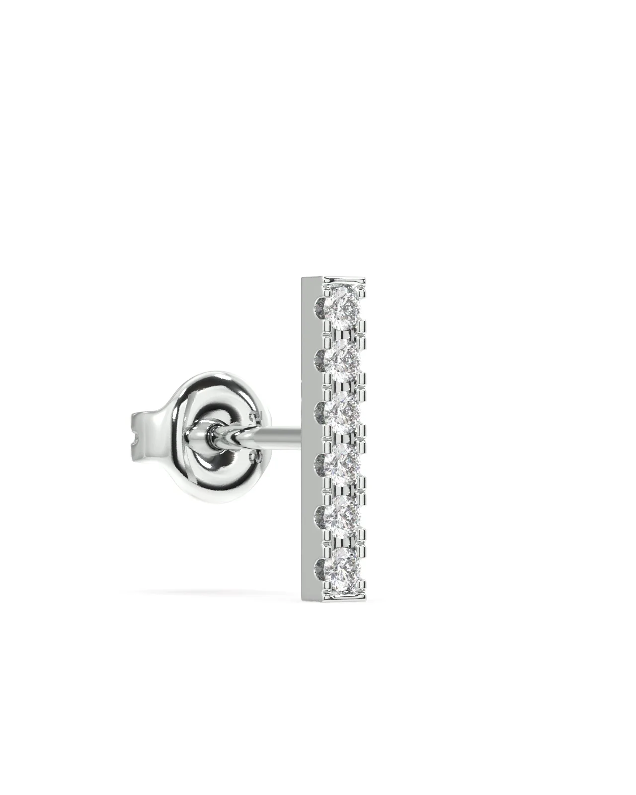 Minimal Zirconia Bar Studs Earrings - Image 3