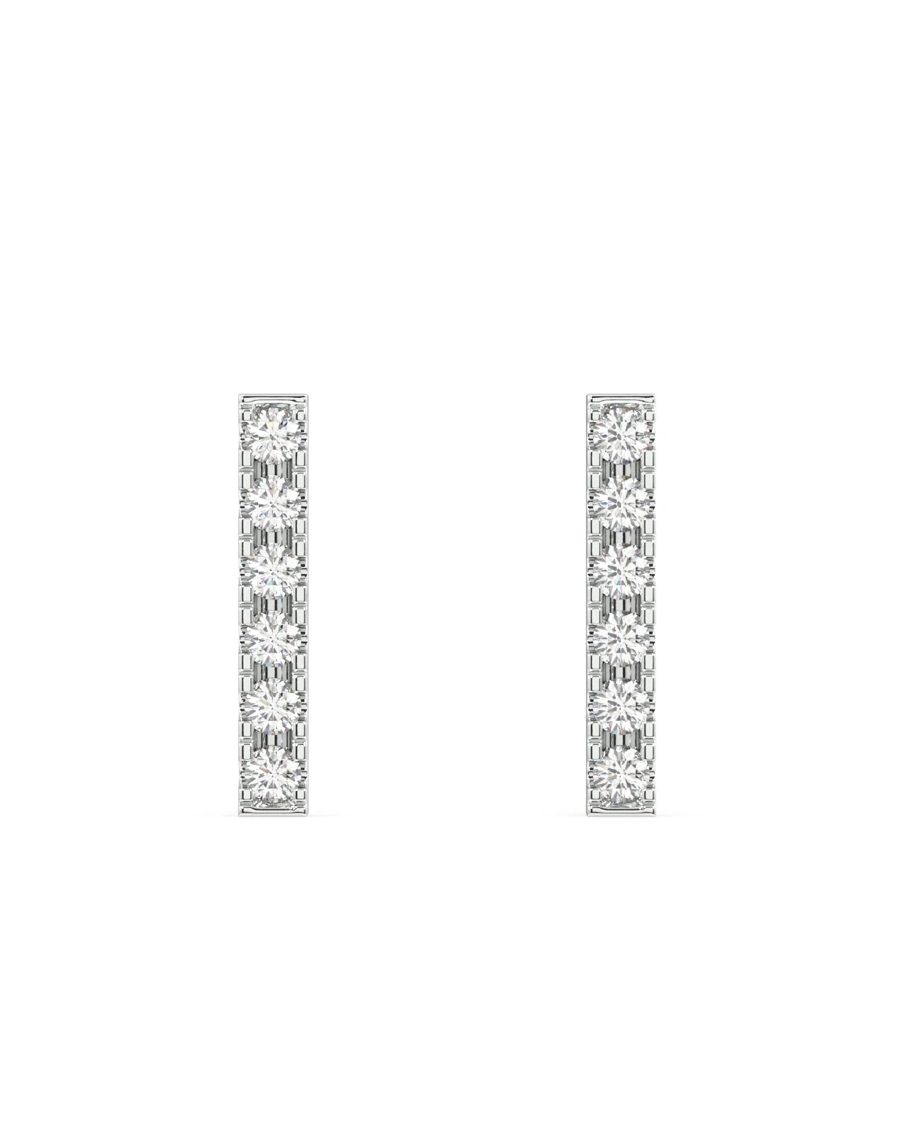 Minimal Zirconia Bar Studs Earrings - Image 6