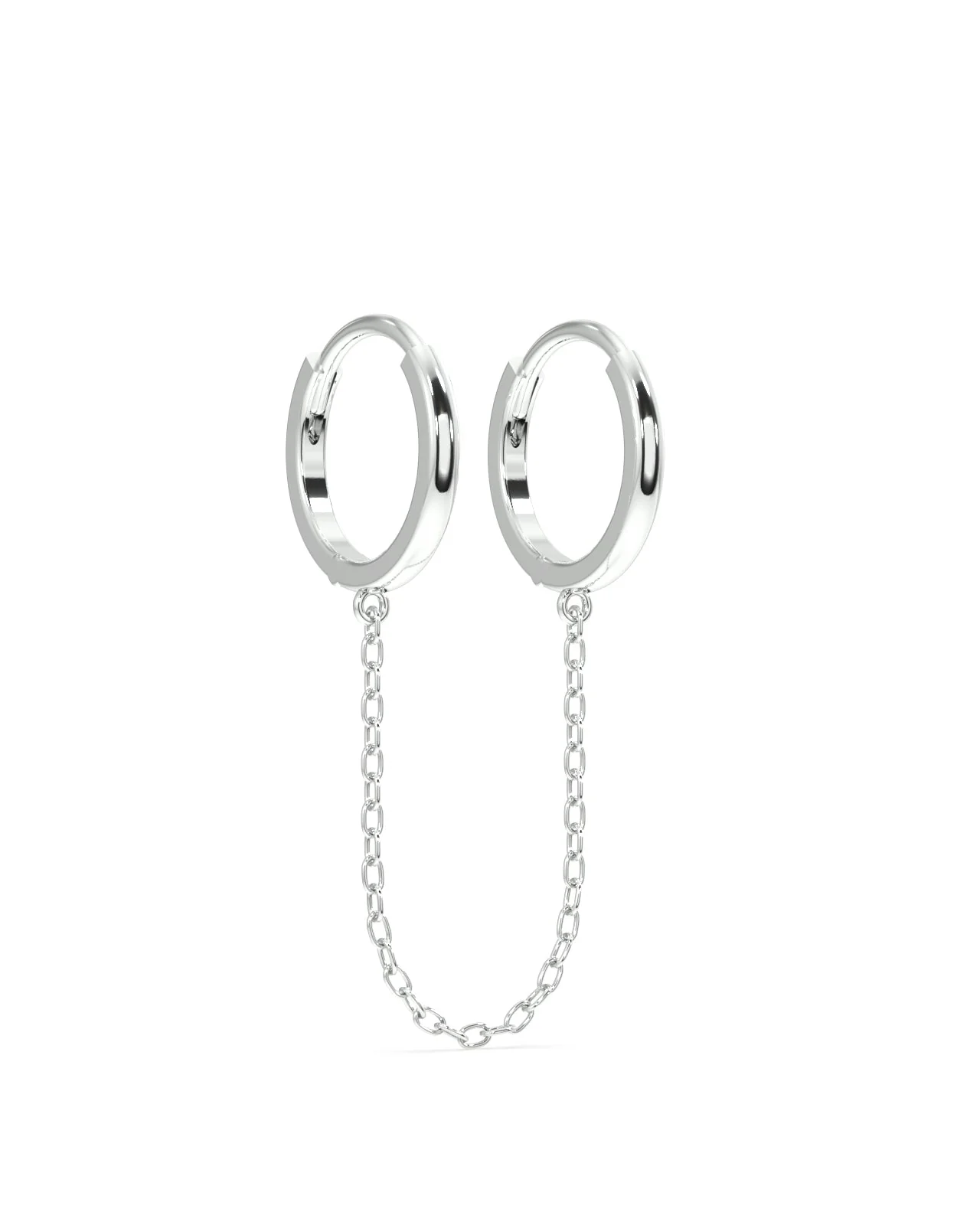Chain Connector Essential Hoop Chain Earrings - Image 4