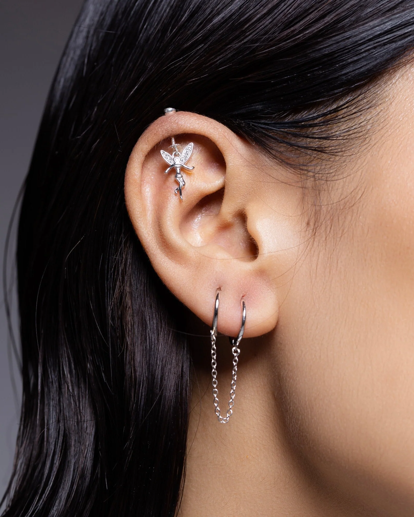 Chain Connector Essential Hoop Chain Earrings - Image 5