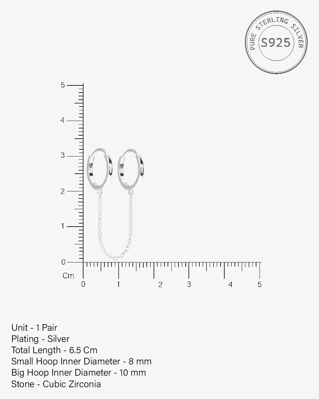 Chain Connector Essential Hoop Chain Earrings - Image 6