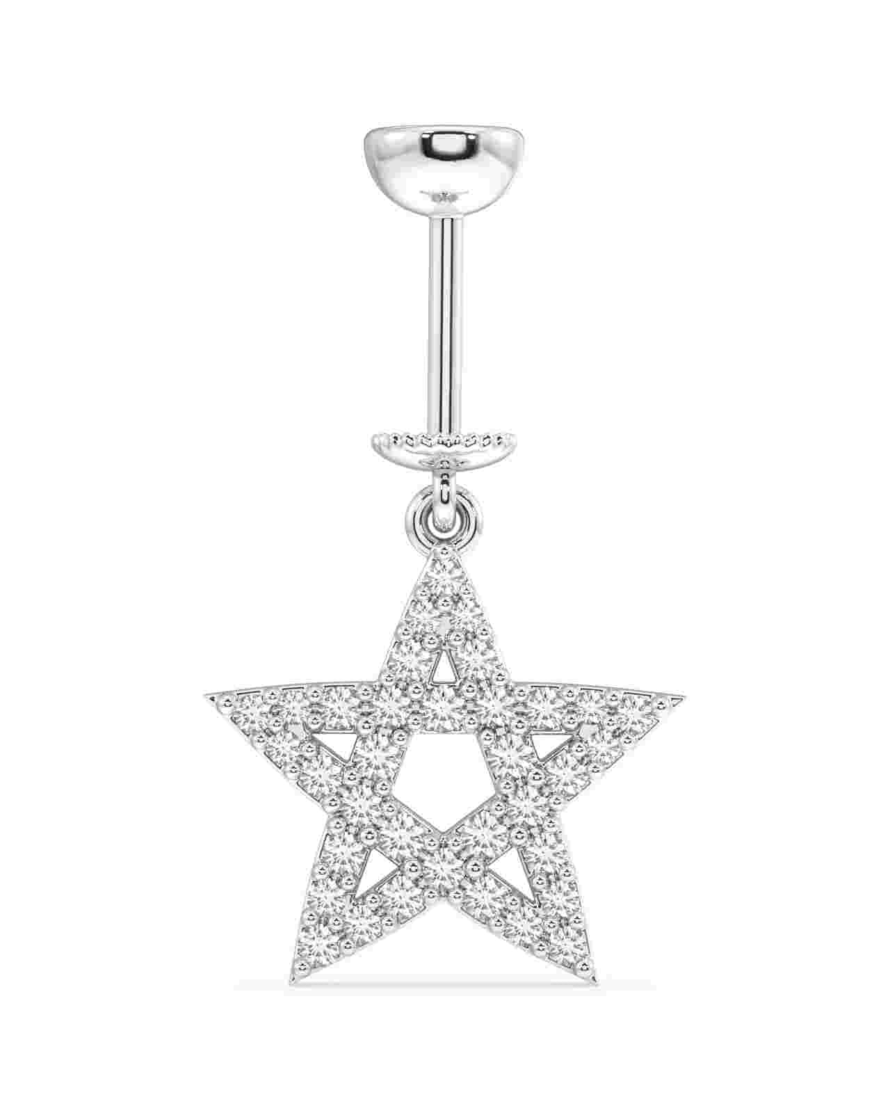 Criss Cross Zircon Star Screw Helix Hanging Earrings - Image 4