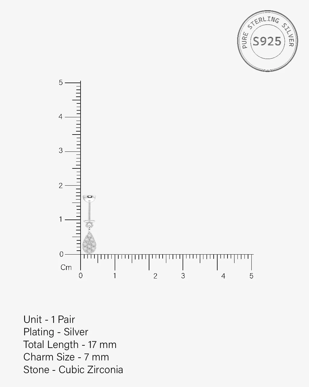 Cubic Zirconia Drop Screw Helix Hanging Earrings - Image 5