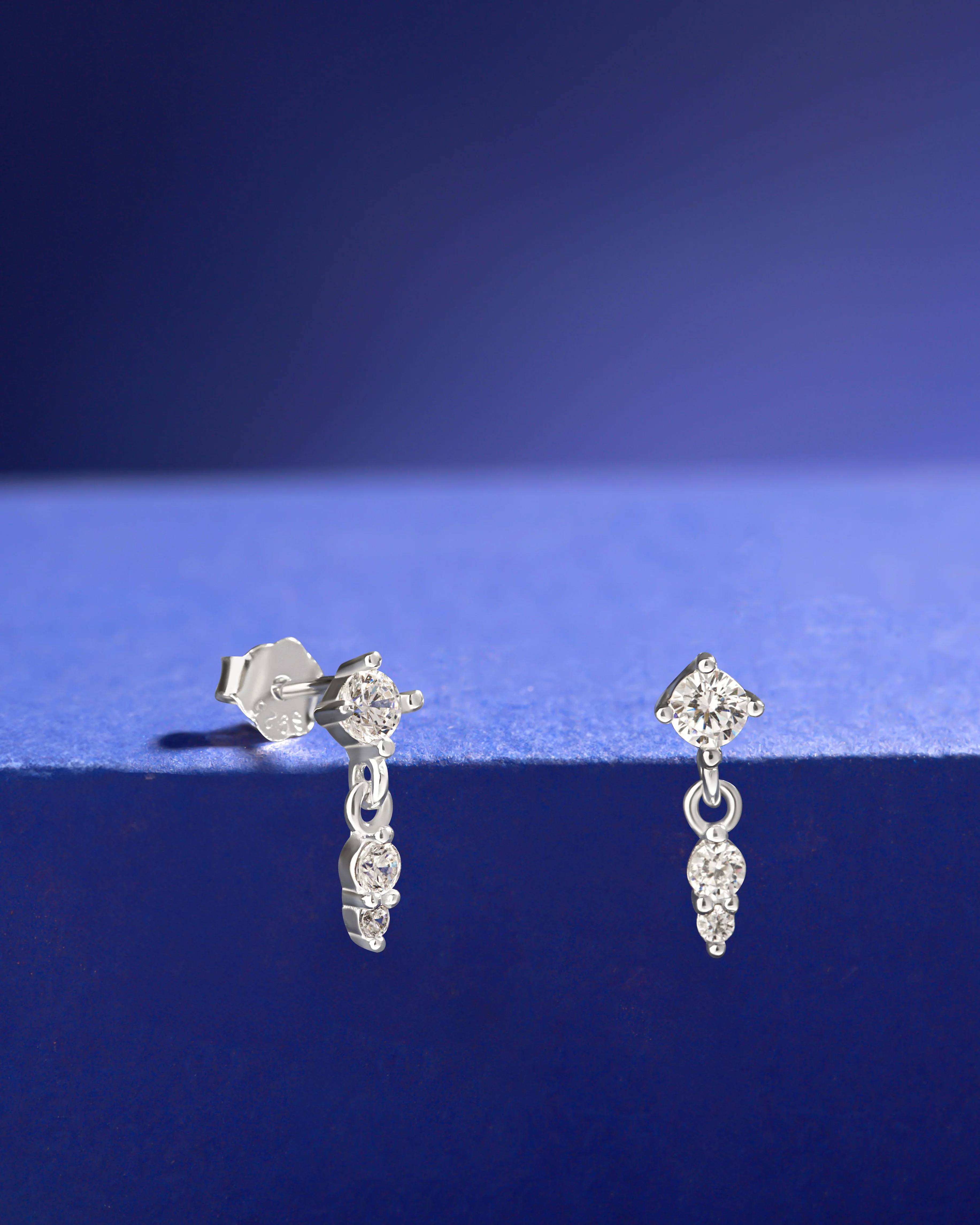 Droplet Bar Stud Earrings - Image 5