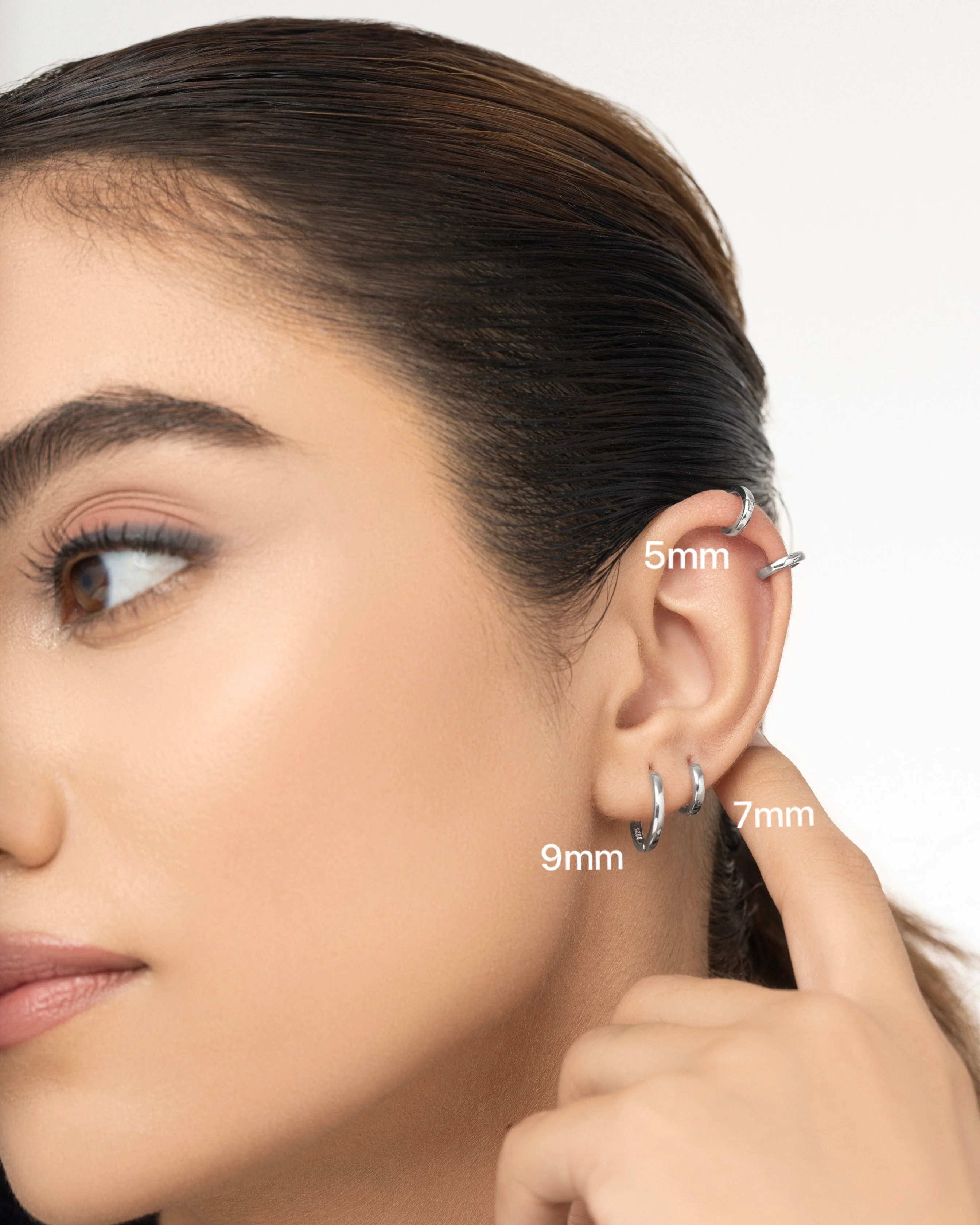 Evergreen Silver Hoops Multiple Sizes Hoop Earrings - Image 7