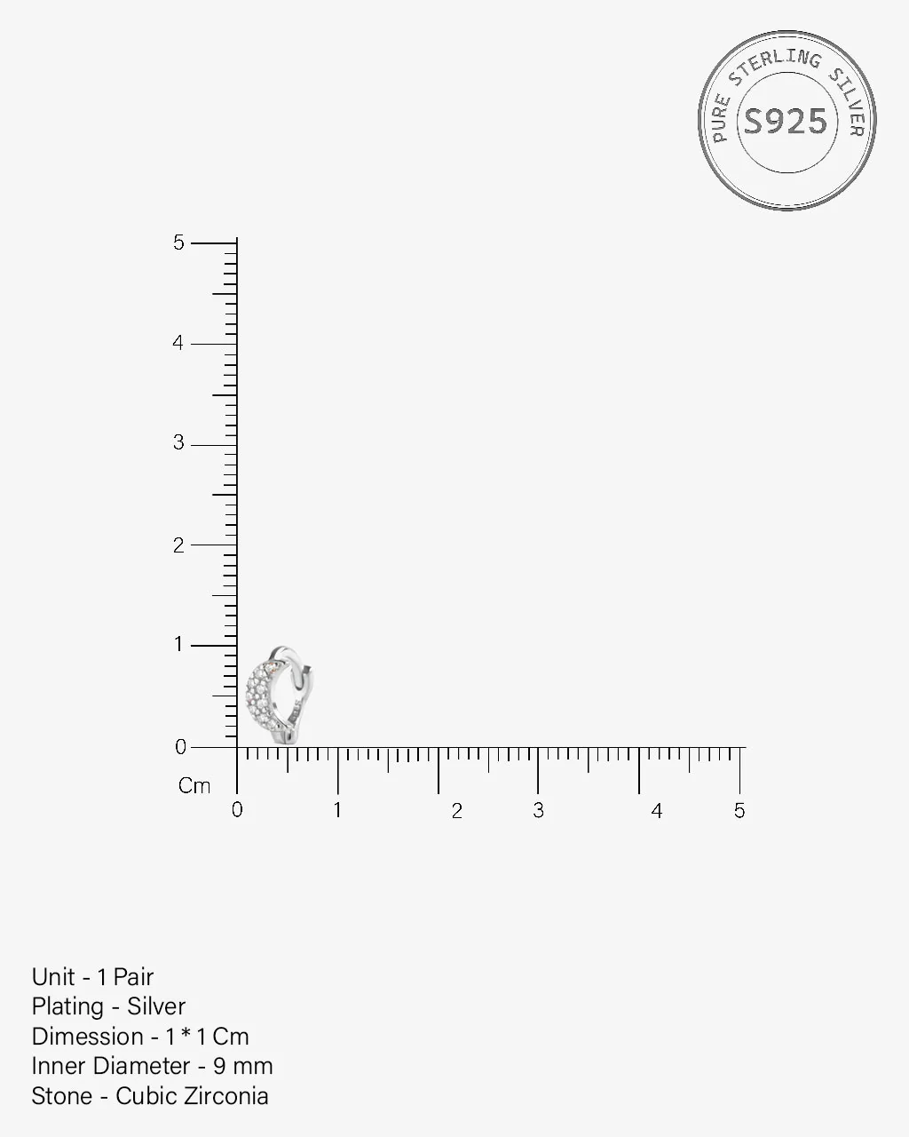 Moon Huggee Hoop Earrings - Image 5