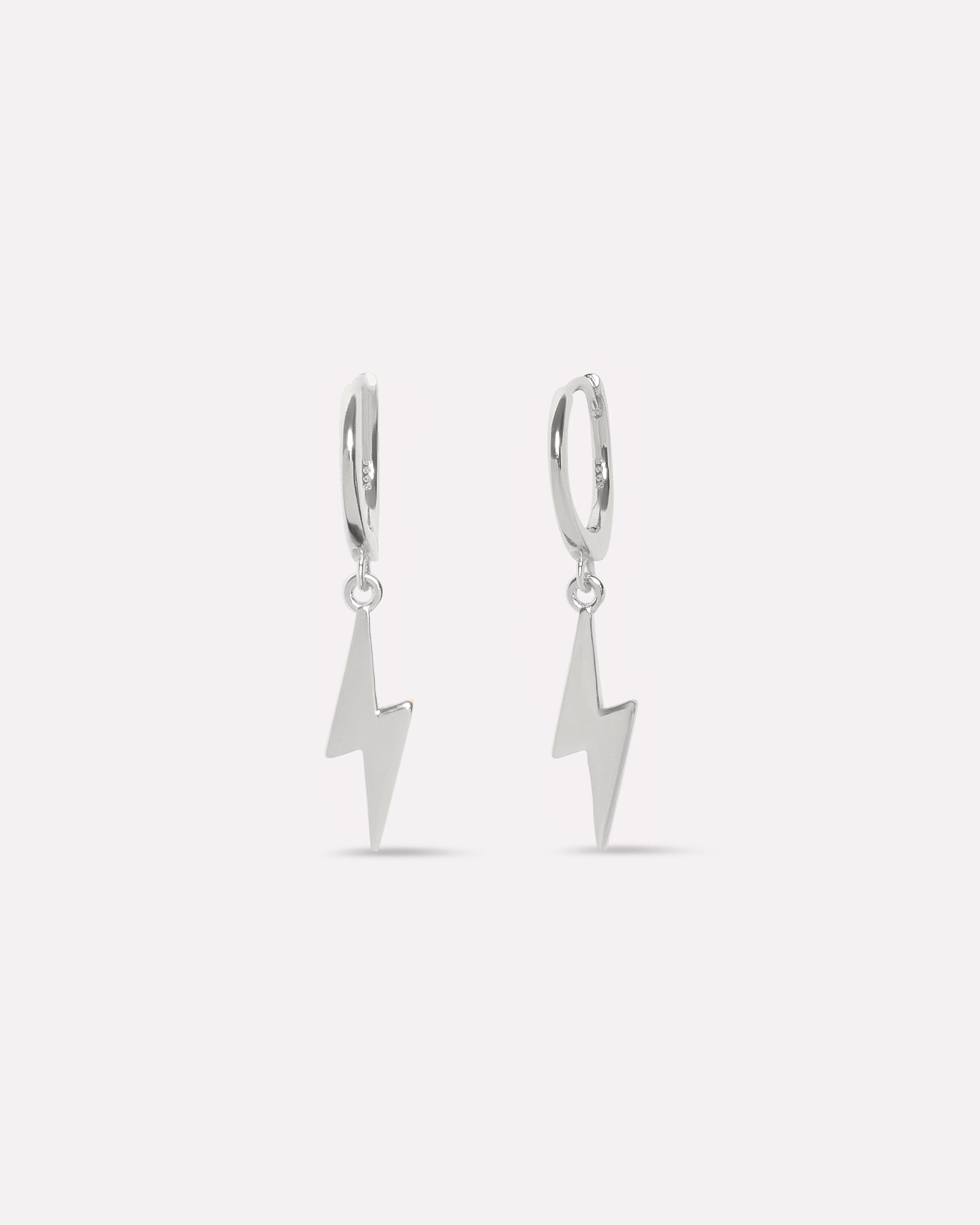Dainty Thunder Charm Hoop Men's Earrings - Image 3