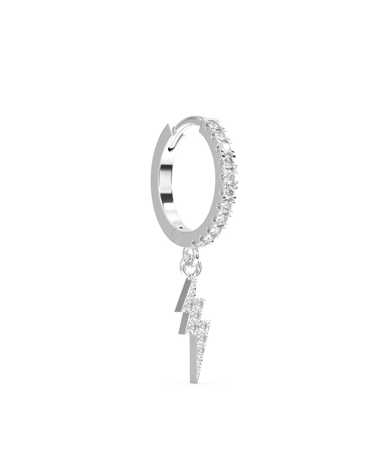 Thunder Charm Hoop Earrings - Image 4