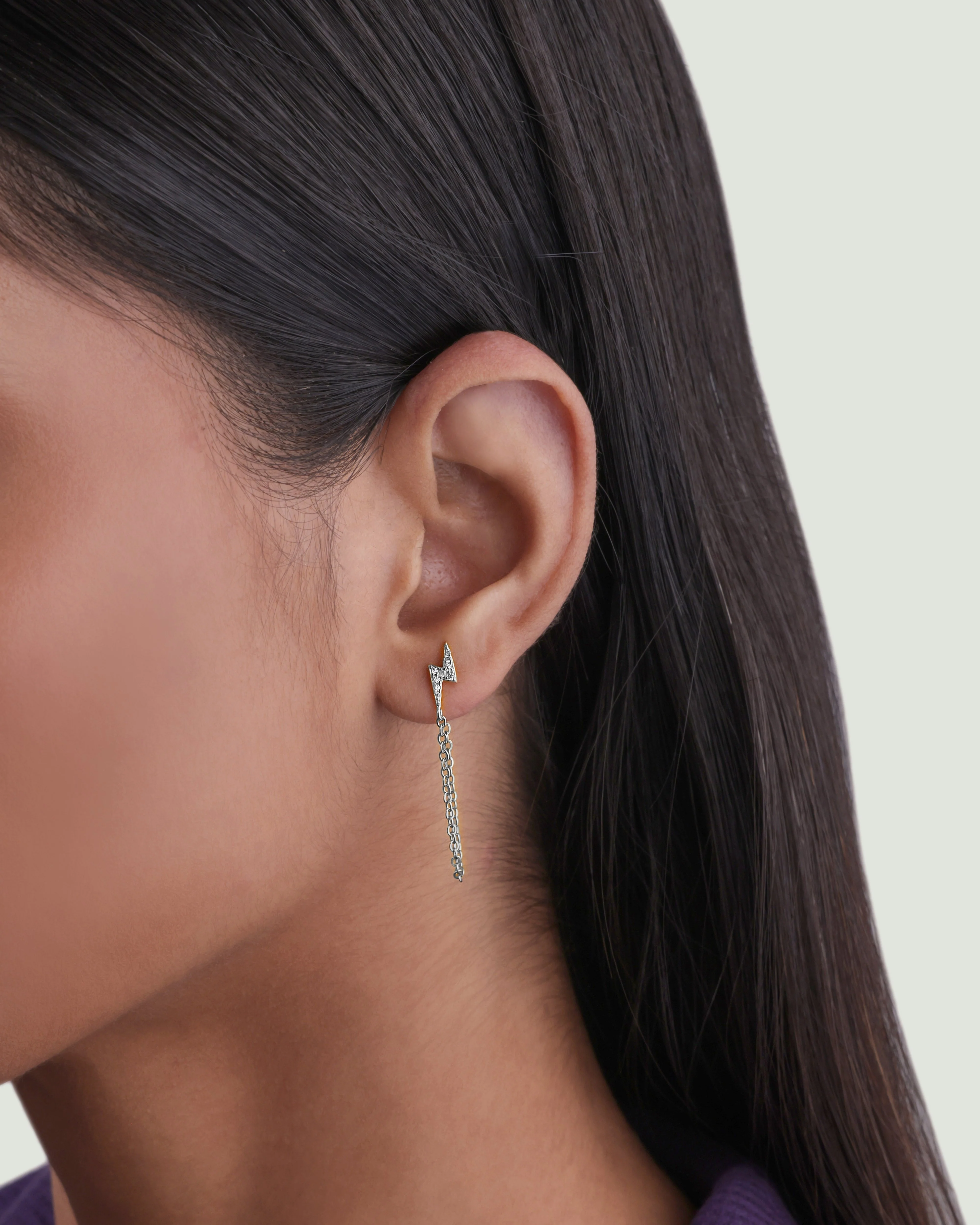 Thunder Dangler Chain Earrings - Image 5