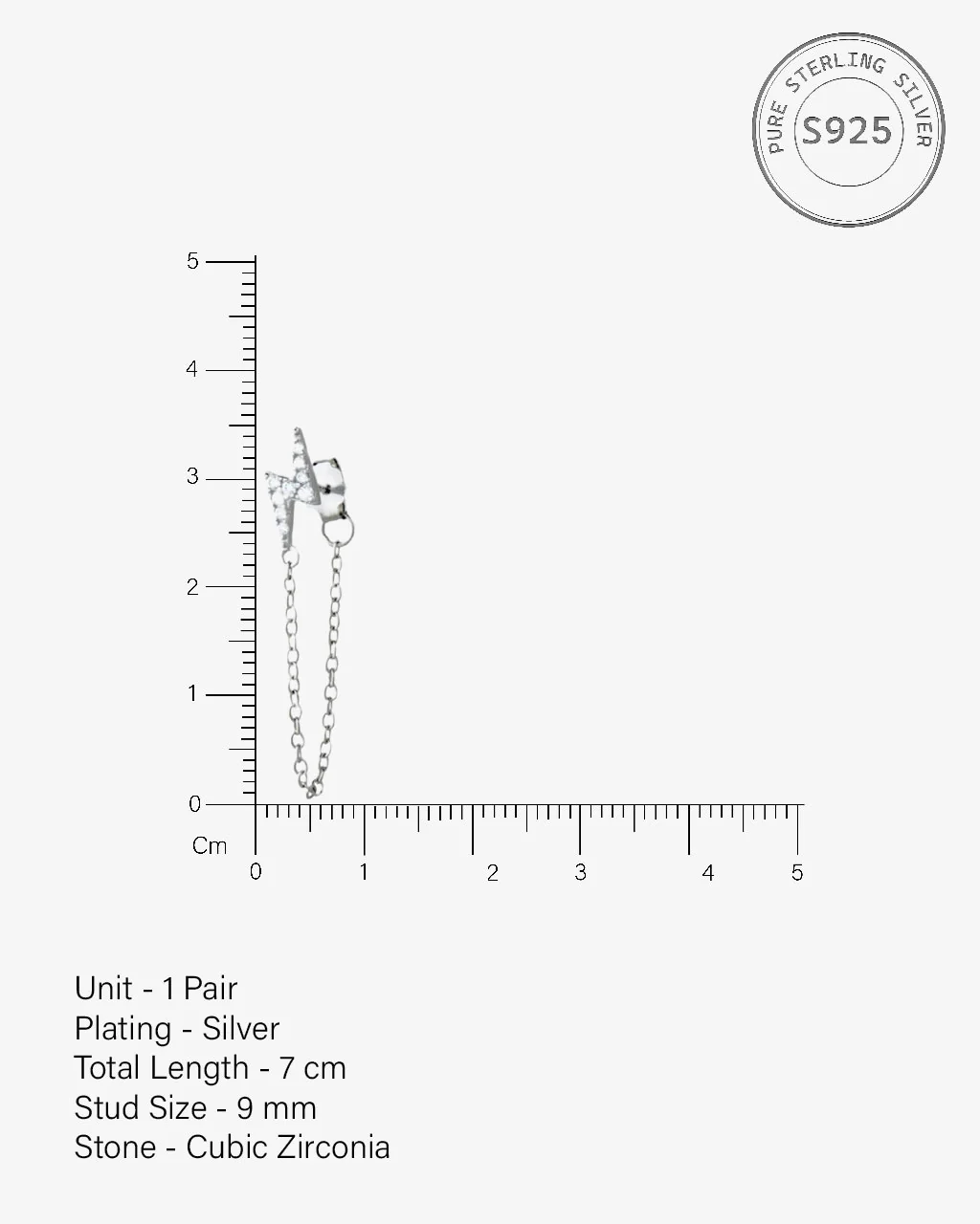 Thunder Dangler Chain Earrings - Image 6