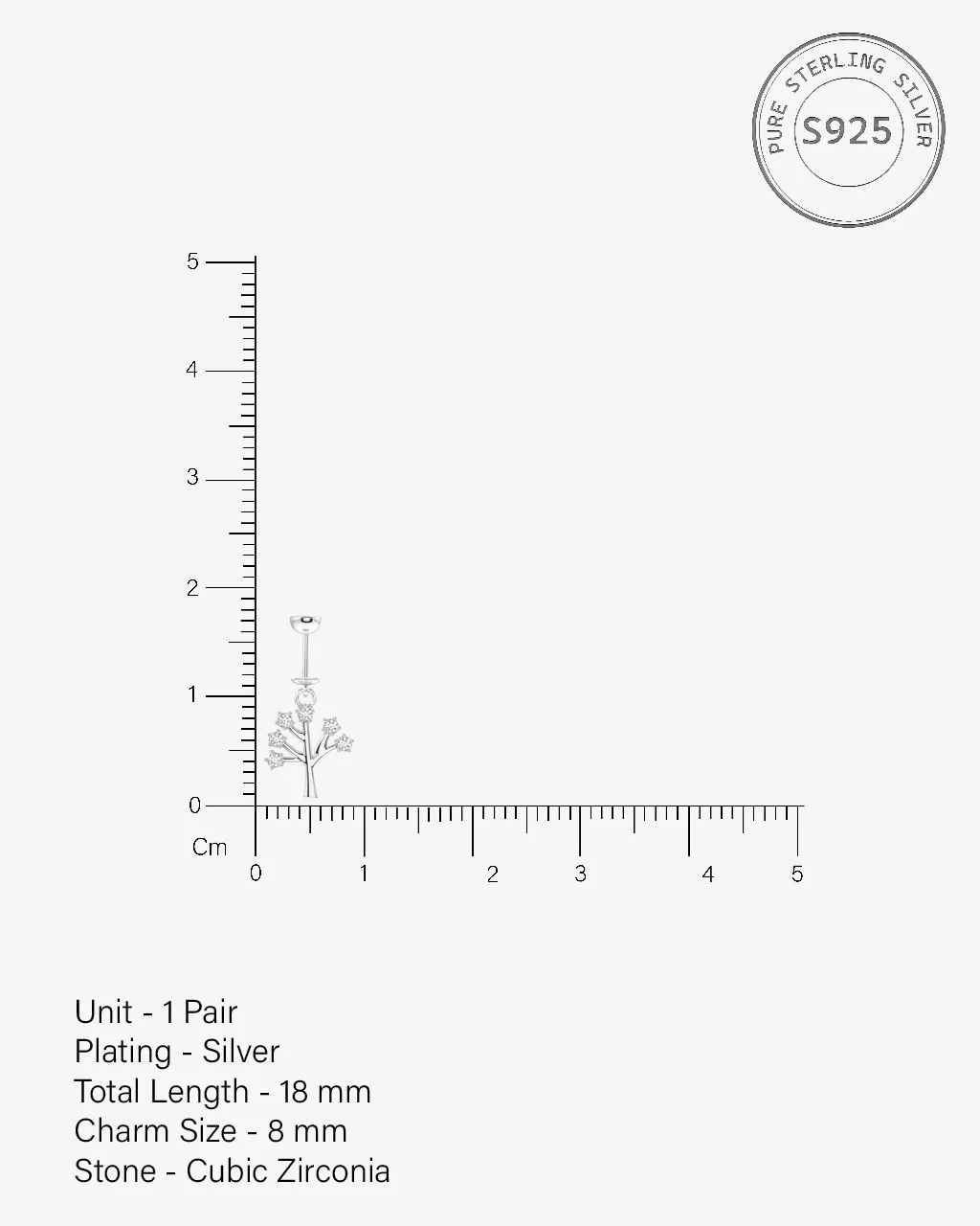 Tree Zircons Screw Helix Hanging Earrings - Image 4