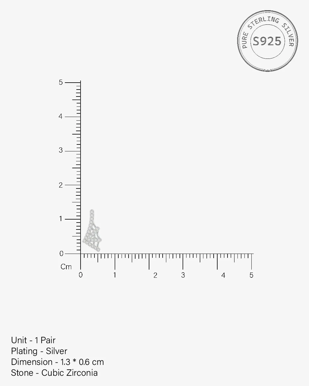 Zirconia Web Spread Stud Earrings - Image 4