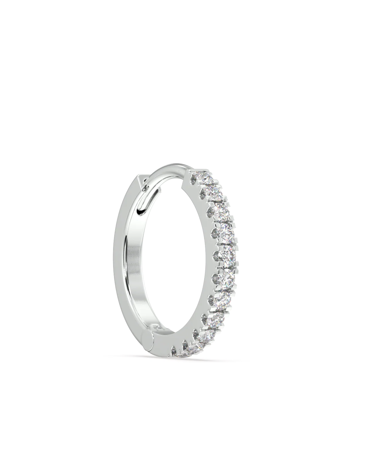 Zirconia Statement Round Hoop Earrings Multiple Size - Image 7