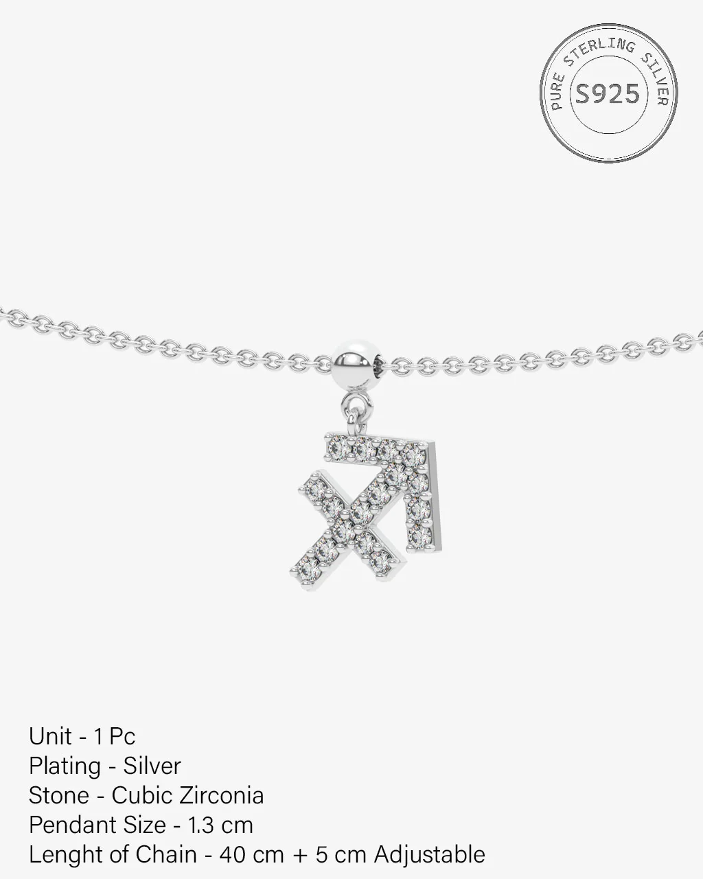 Sagittarius Stone Pave Zodiac Necklace - Image 6